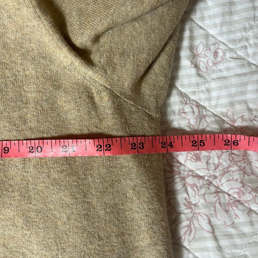 J.Jill V Neck Tunic Sweater Cotton Blend Camel Size 2X Capsule Wardrobe Neutral - Picture 7 of 10